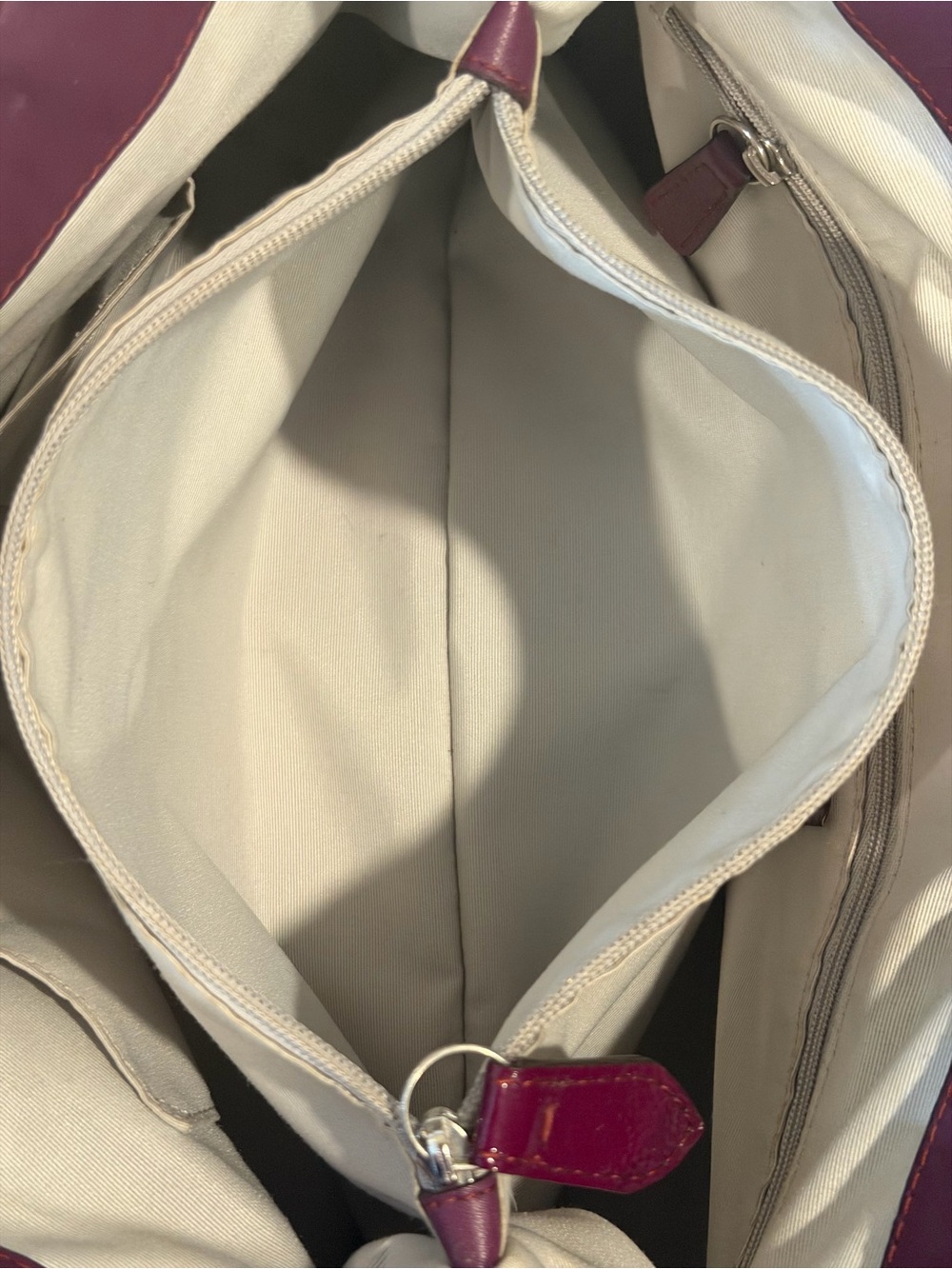 Coach Soho Patent Leather Shoulder Bag Magenta/Berry Silver Buckle EUC - Picture 13 of 15